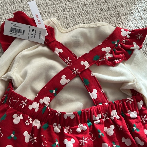 NWT - Disney Minnie Mouse body suit and jumper dress set. Size 12-18 months. - Picture 6 of 7